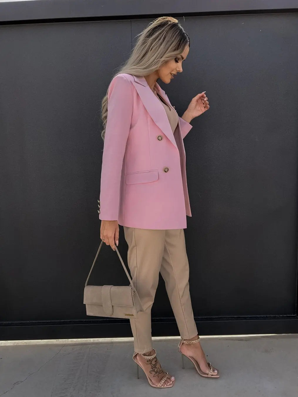 New Double Breasted Fashion Blazer Jacket - Ladoj