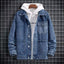Spring New Arrival Mens Workwear Hooded Denim Jacket Coats