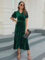 Velvet medium length dress Green