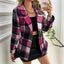 Loose Plaid Jacket Blazer Versatile