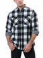 Men's Plaid Long-Sleeved Shirt