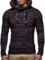 Men's Casual Knit Button-Up Turtleneck Sweater