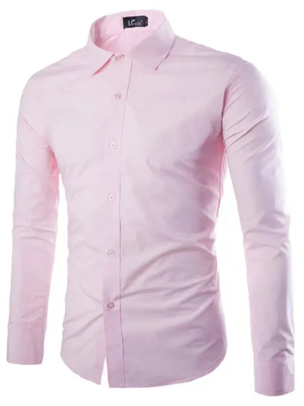 Casual lapel non-iron long-sleeved shirt - Ladoj