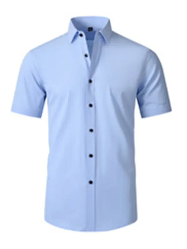 Men's non-iron wrinkle-resistant short-sleeved shirt - Ladoj