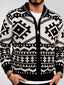 Men's Jacquard Knitted Long Sleeve Sweater