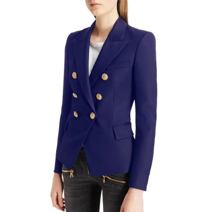 Autumn Winter Fashion Short Double Breasted Coat Blazer - Ladoj