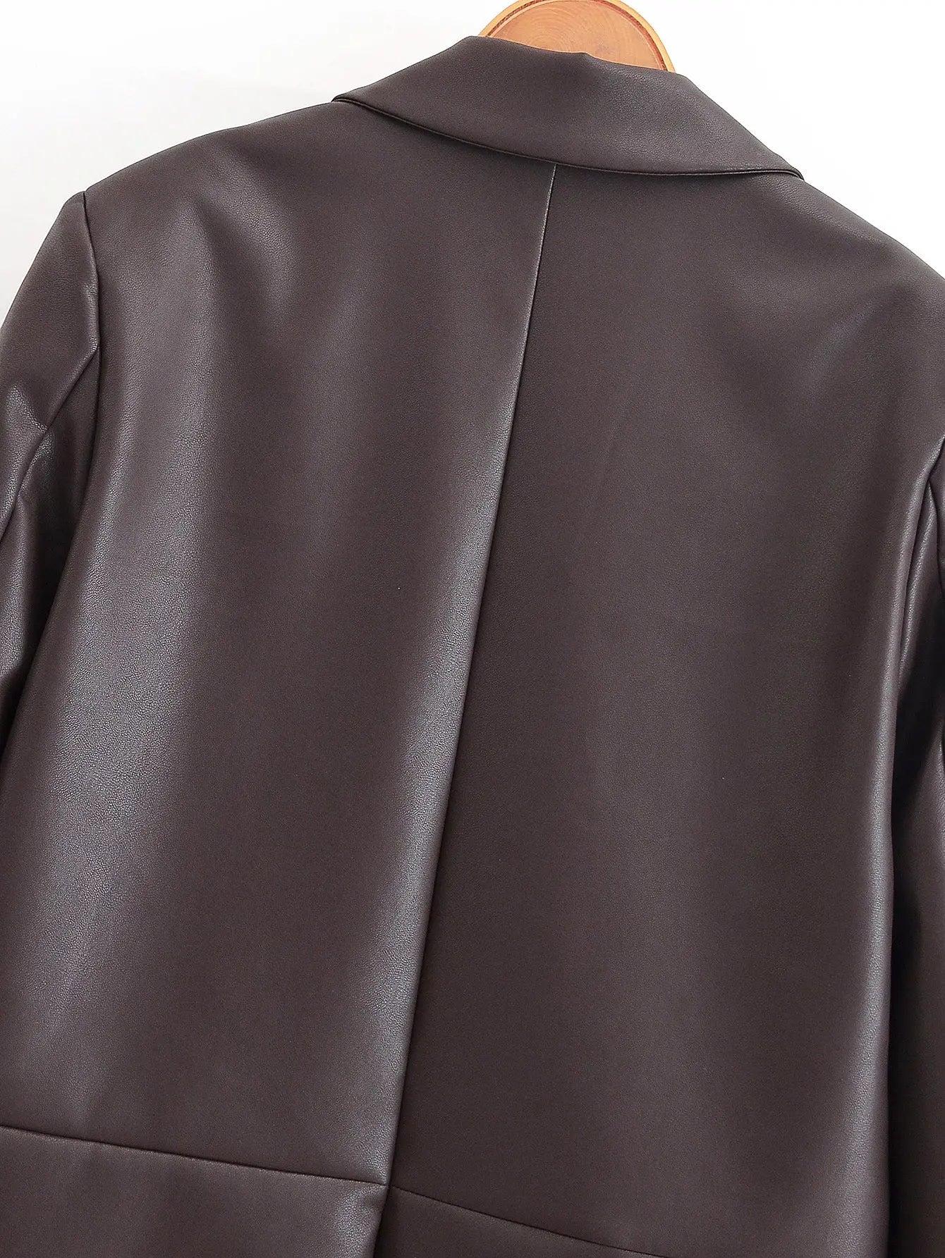 Leather  Retro Loose Casual Elegant Blazer - Ladoj