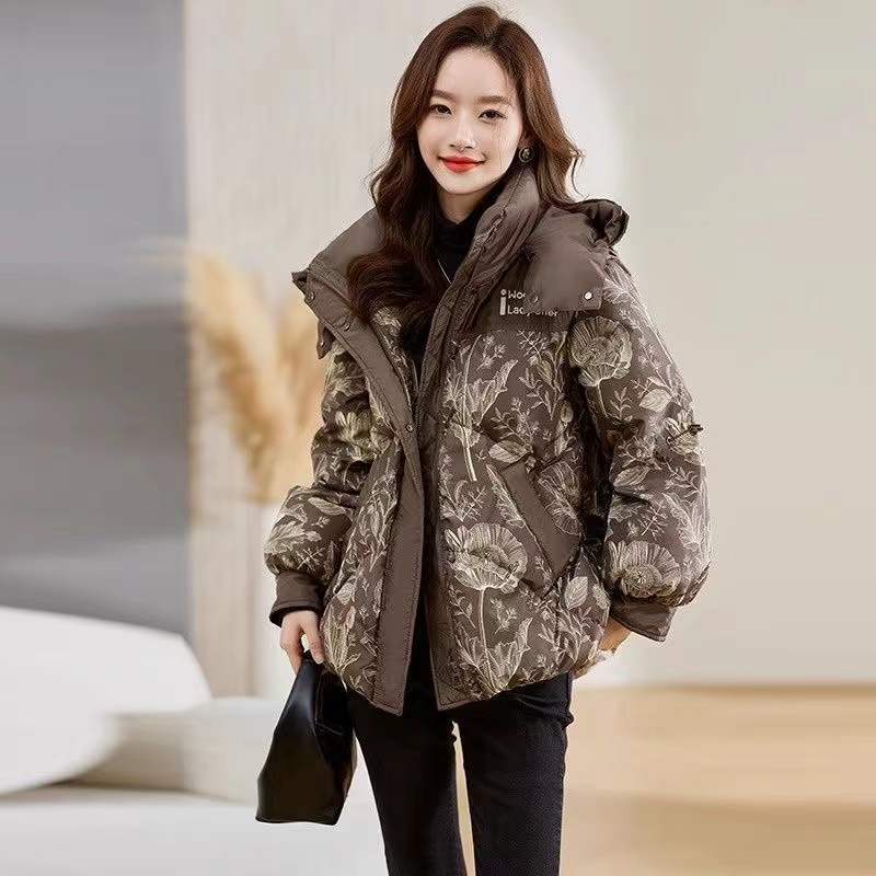 Women's Printed Cotton-padded Jacket Image principale du produit