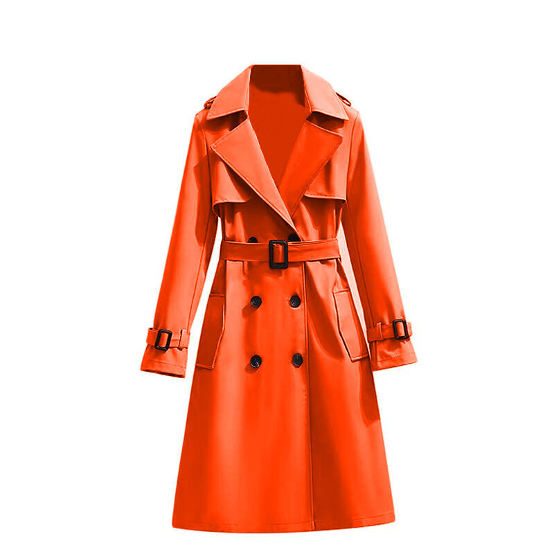 Mid-length Temperament Casual Trench Coat Imagen secundaria del producto