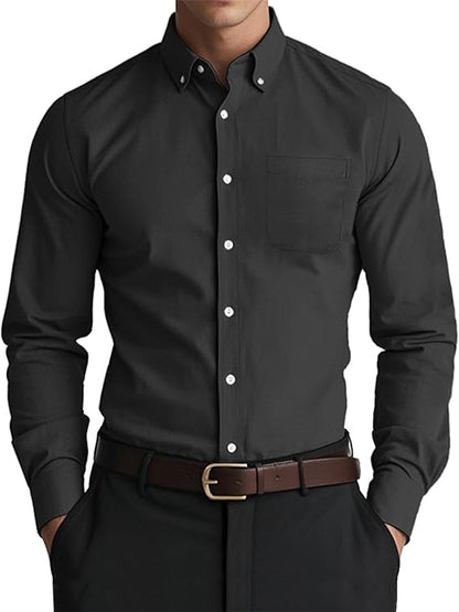 Men's Color Casual Loose Shirt
