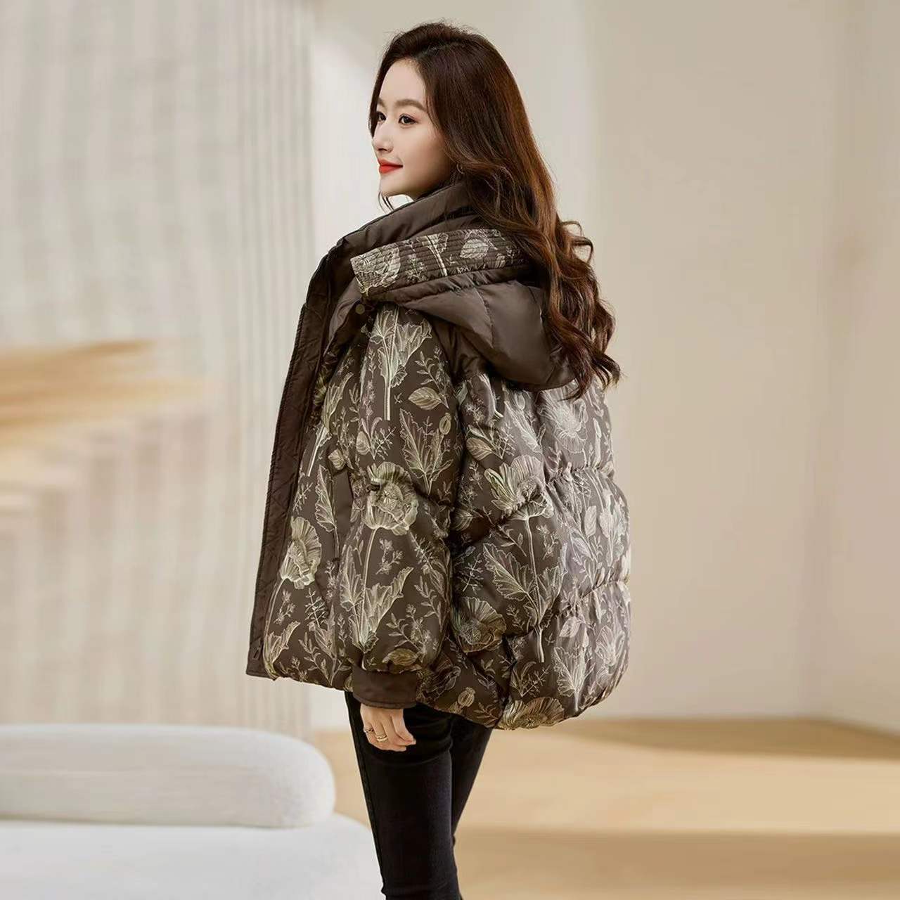 Women's Printed Cotton-padded Jacket