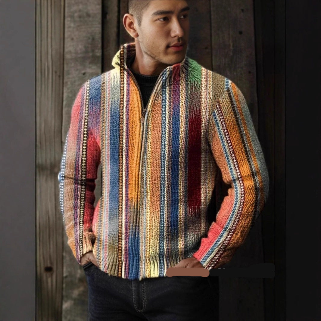 Mens Casual 3D Printed Christmas Zip-Up Jacket Main image