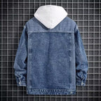 Spring New Arrival Mens Workwear Hooded Denim Jacket Coats