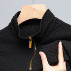 Long Sleeve Zipper And Lapel Casual Stand Collar Bottoming T-shirt