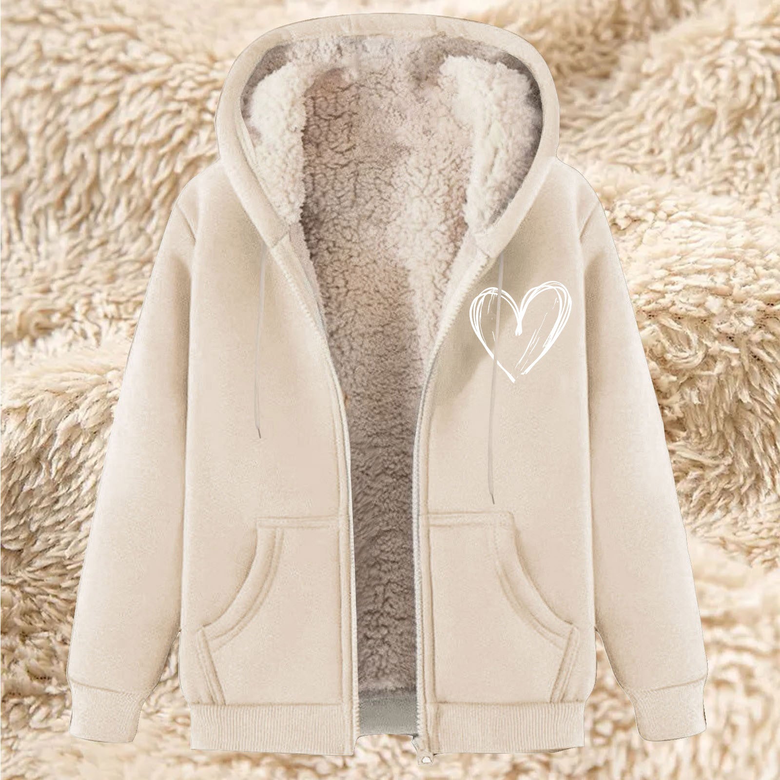 Plus-size Thermal Hoodie With A Hood Secondary image