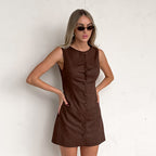 Autumn Cotton Sleeveless Vest Dress 2