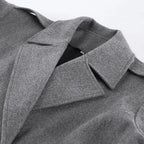 Autumn Winter Casual Laid Back All Match Mid Length Woolen Women Blazer 6 - Ladoj