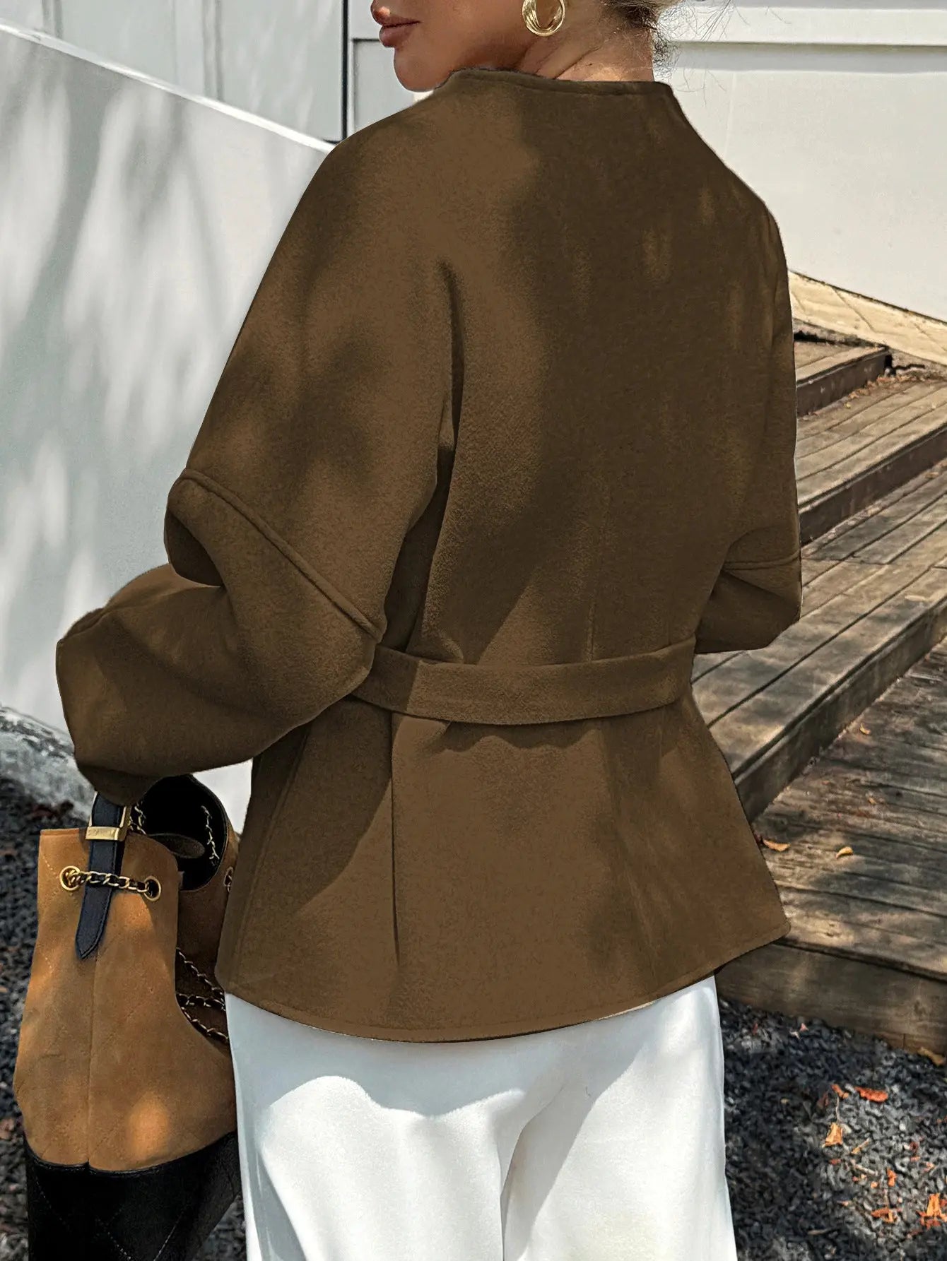 Casual Holiday Strap Long Sleeve Blazer Women Clothing Autumn Winter 7 - Ladoj