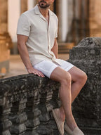 Casual Men’s Solid Button-Down Summer Shirt 3 - Ladoj