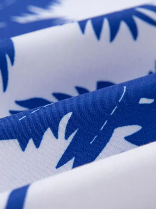 Hawaiian short-sleeved shirt men's beach seaside - Ladoj 2