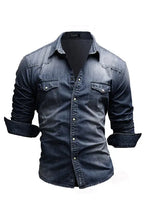 Lapel Collar Solid Men's Shirt - Ladoj 5