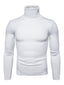 Lapel collar all-match wool men's thick bottoming knitted sweater White