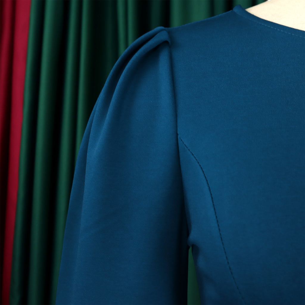 Solid Color round Neck  Hip Dress