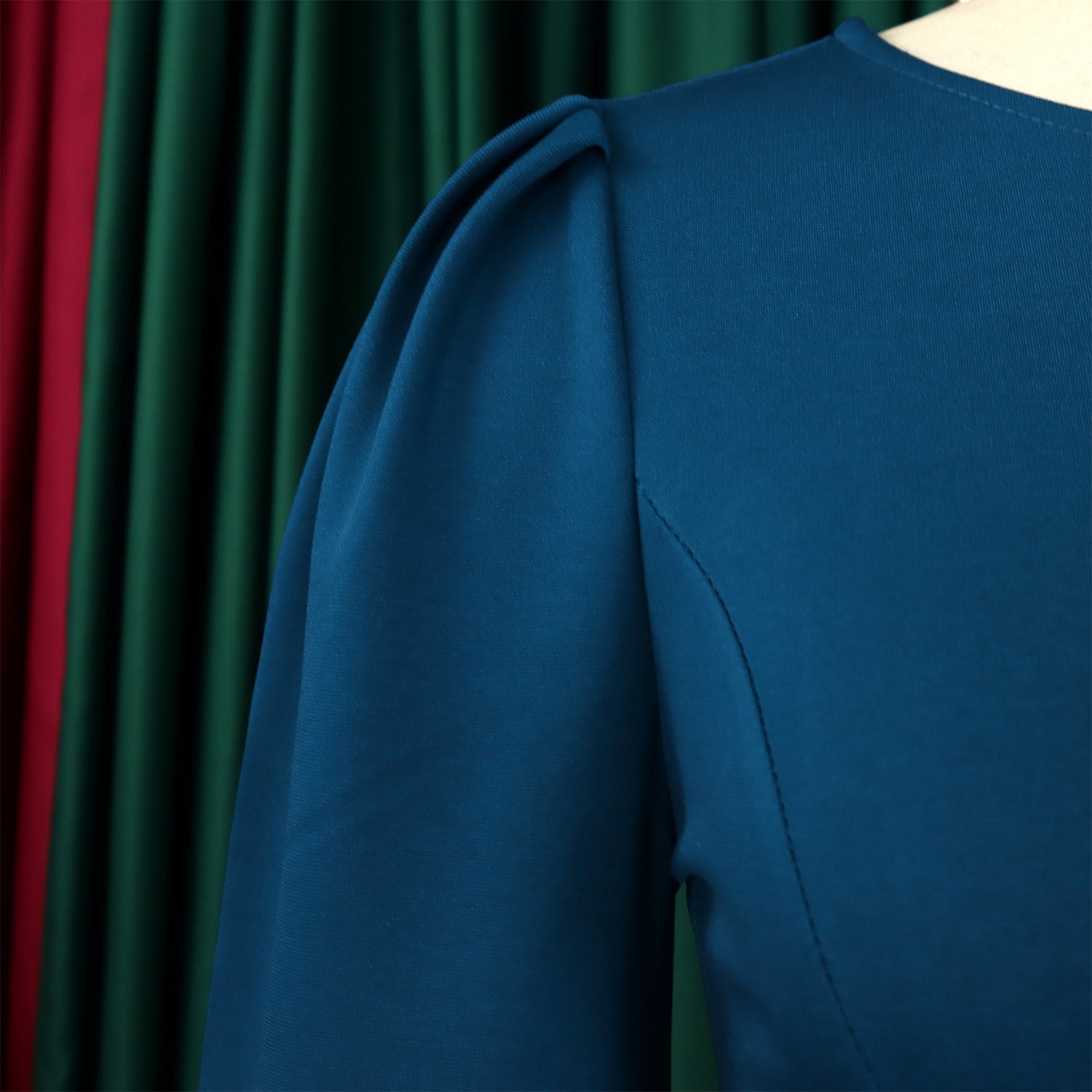 Solid Color round Neck  Hip Dress