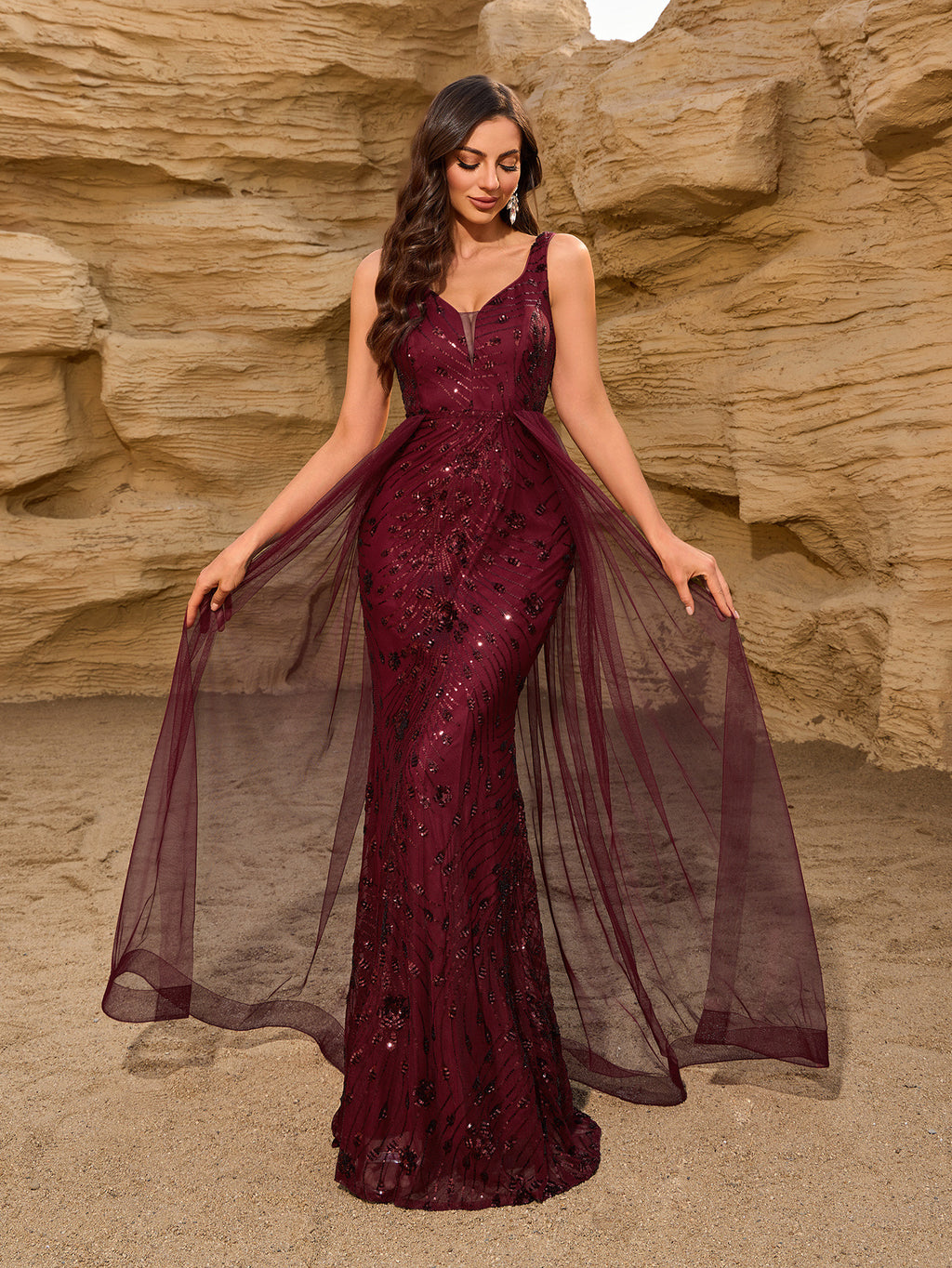 Mermaid Dress Classic Wine Red Party Dress