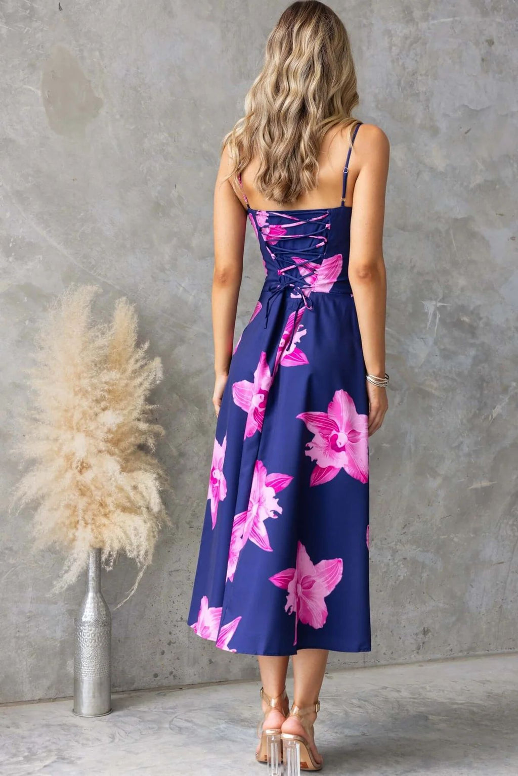 Summer Printed Slim Fit Suspenders Dress