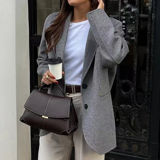 Casual Advanced Solid Color Blazer - Ladoj