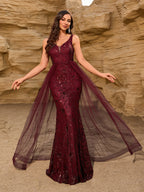 Mermaid Dress Classic Wine Red Party Dress