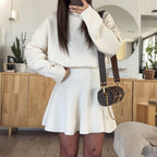 Casual Sweater Long Sleeve Dress 1 White