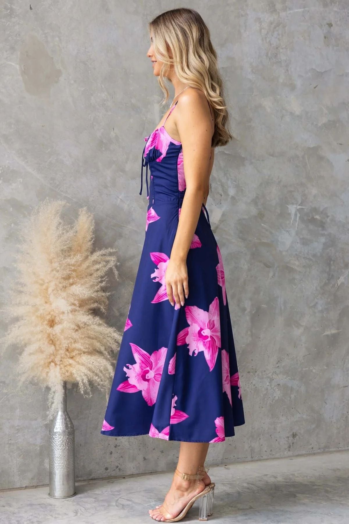 Summer Printed Slim Fit Suspenders Dress