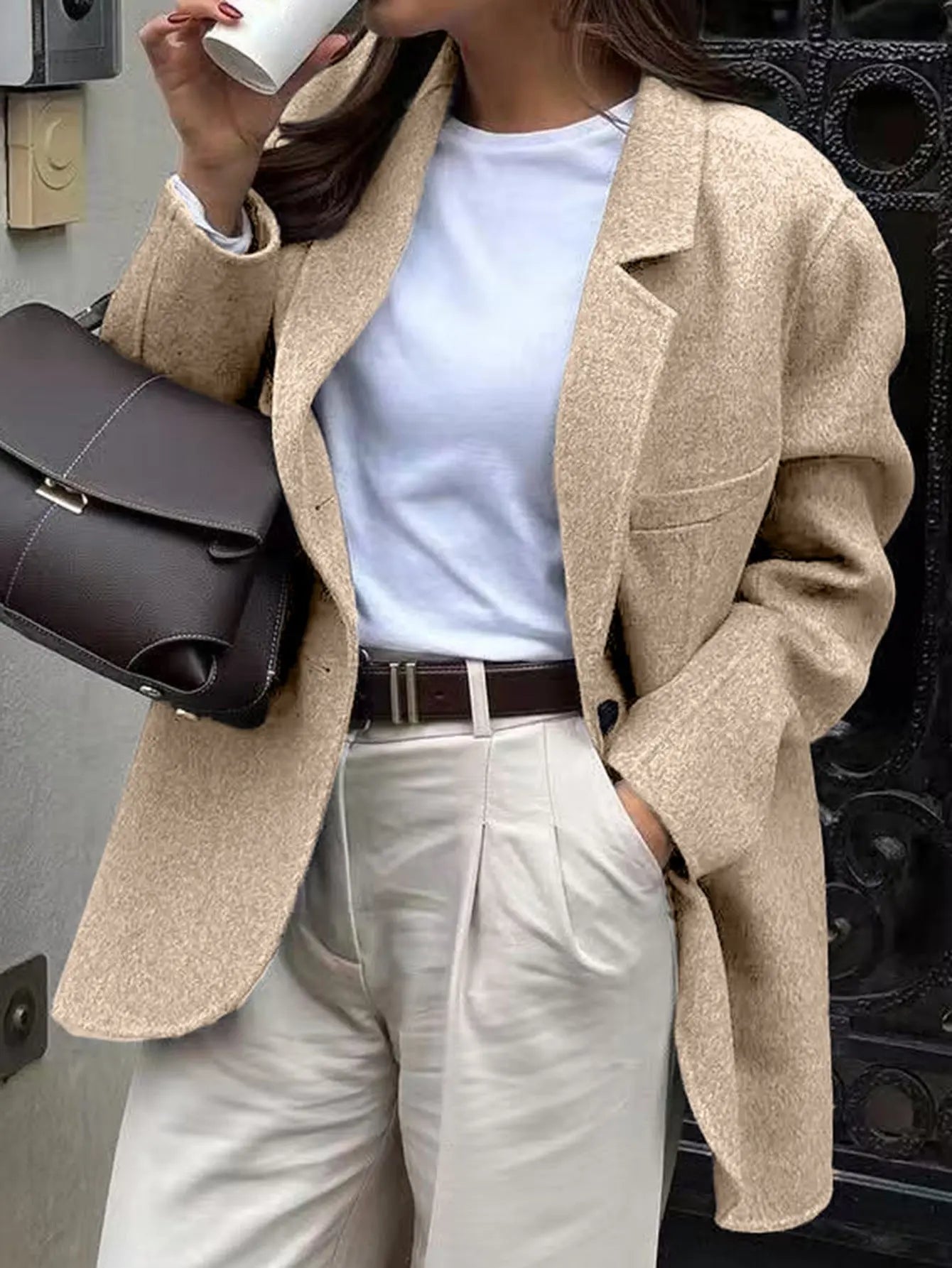 Casual Advanced Solid Color Blazer - Ladoj