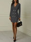 Woman's Suit Coat Dress Black