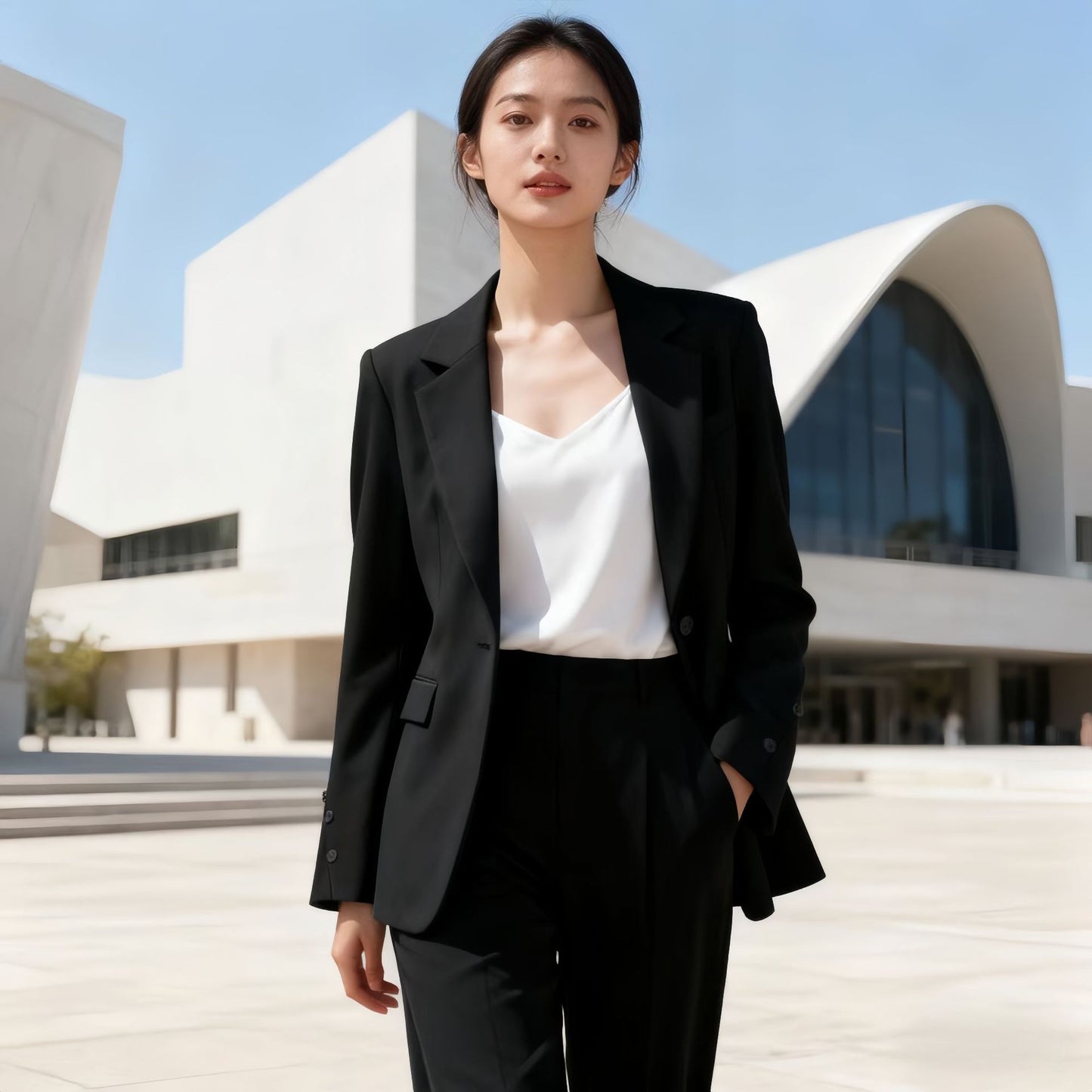 Women's One Button Blazer