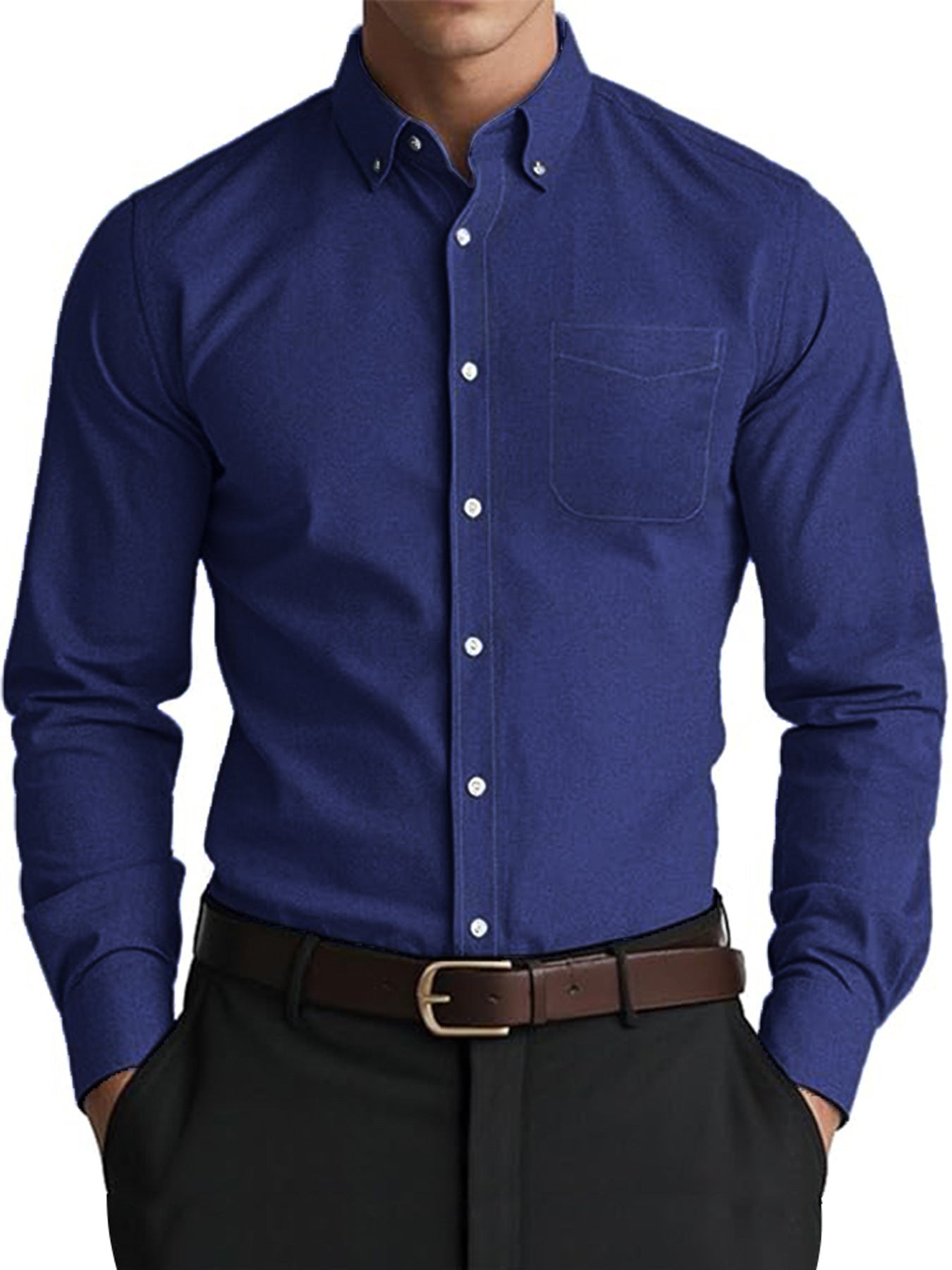 Men's Color Casual Loose Shirt