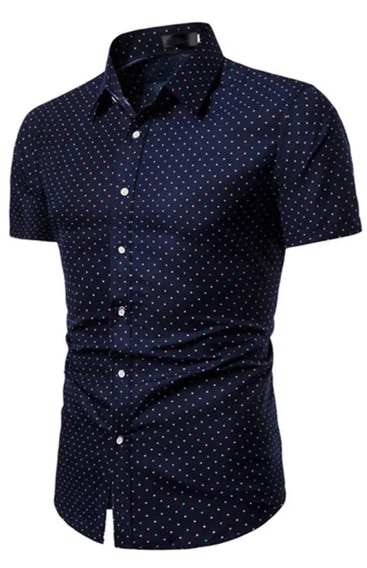 Men's Modern Full Print Lapel Shirt - Ladoj