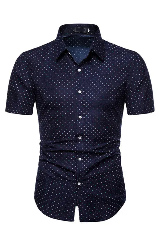 Men's Modern Full Print Lapel Shirt - Ladoj