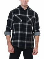 Men's Plaid Long-Sleeved Shirt