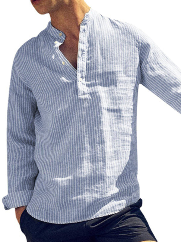 Men's Striped Cotton Breathable Shirt