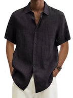Men's Woven Casual Short Sleeve Shirt - Ladoj