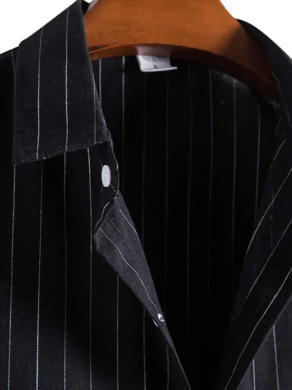 Men's Fashion Trend Casual Striped Short Sleeve Shirt kakaclo