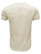 Men's woven solid color short-sleeved cotton and linen shirt - Ladoj