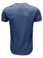 Men's woven solid color short-sleeved cotton and linen shirt - Ladoj