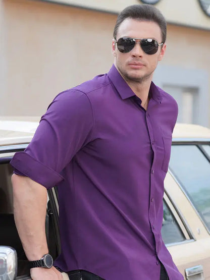 Men's short sleeve loose casual shirt - Ladoj