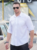 Men's short sleeve loose casual shirt - Ladoj