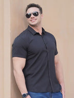Men's Stretch Thin Short Sleeve Shirt - Ladoj