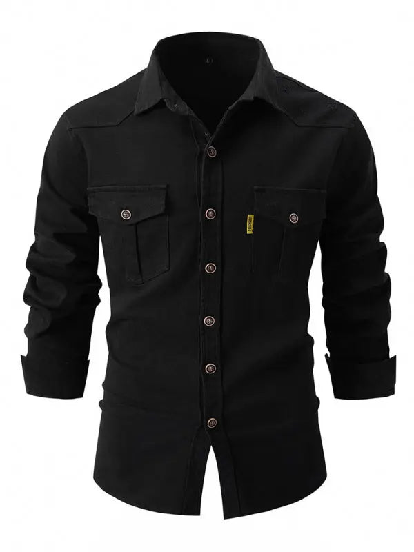 Men's Casual Fashion Business Long Sleeve Shirt - Ladoj